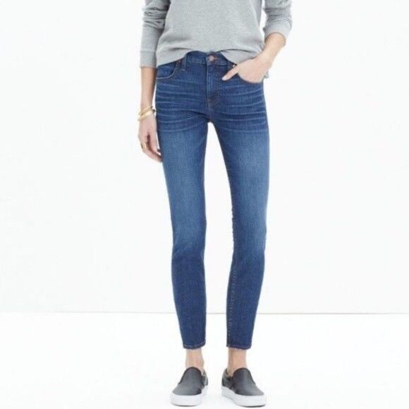Madewell 9” High Rise Skinny Crop Blue Size 25 - Picture 1 of 8